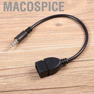 อะแดปเตอร์แปลงสายเคเบิ้ล Macospice 3 . 5 มม Male Audio Aux Jack To Usb 2 0 Female Otg