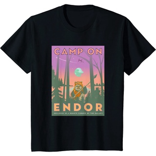 เสื้อยืด ผ้าฝ้ายแท้ พิมพ์ลาย Star Wars Return of the Jedi Camp Endor คุณภาพสูงS-5XL