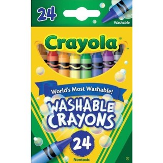 Crayola - สีเทียนแท่งเล็ก ล้างออกได้ 24 แท่ง