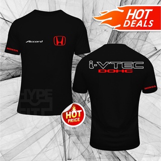 คอตต้อนคอกลมใหม่ เสื้อยืดแขนสั้น พิมพ์ลายโลโก้ Honda Accord I-Vtec Dohc ขนาด XS S M L XL 2XL 3XL 4XL 5XLS-5XL