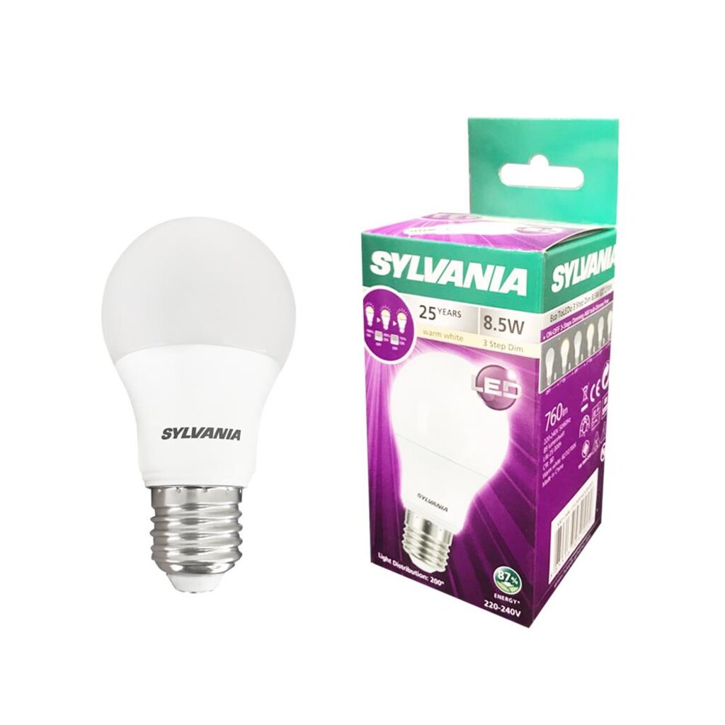 หลอด LED SYLVANIA A60 3STEP DIM 8.5 วัตต์ E27 WARMWHITE