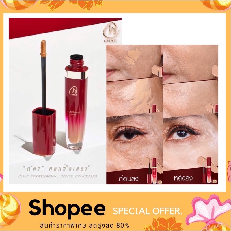 Chat Professional Cover Concealer Spf 30 PA+++ คอลซีลเลอร์น้องฉัตร
