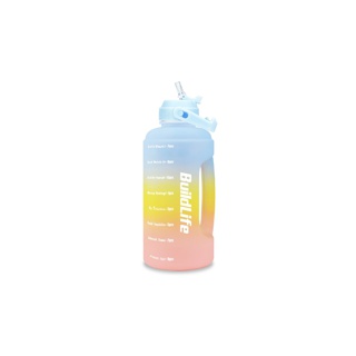 ส่งไวจากไทยQuiFit ขวดน้ําปากกลาง 2.2 ลิตรพร้อมหลอดสําหรับเล่นกีฬา BPA Free