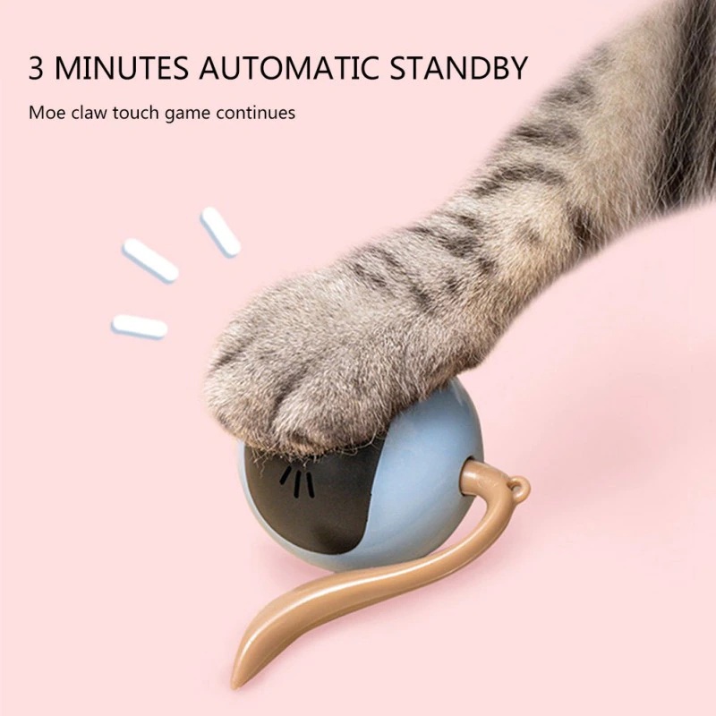 FOFOS ลูกบอลแมว ของเล่นแมว วิ่งเองอัตโนมัติ มีไฟ LED Cat Ball Toy Automatic Chasing ลูกบอลล้มลุก ลูกบอลล้มลุก