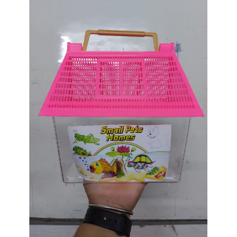 กล่องพลาสติก Guppy 210 mm. ทรงบ้าน GUPPY PLASTIC AQUARIUM (HOUSE SHAPE)