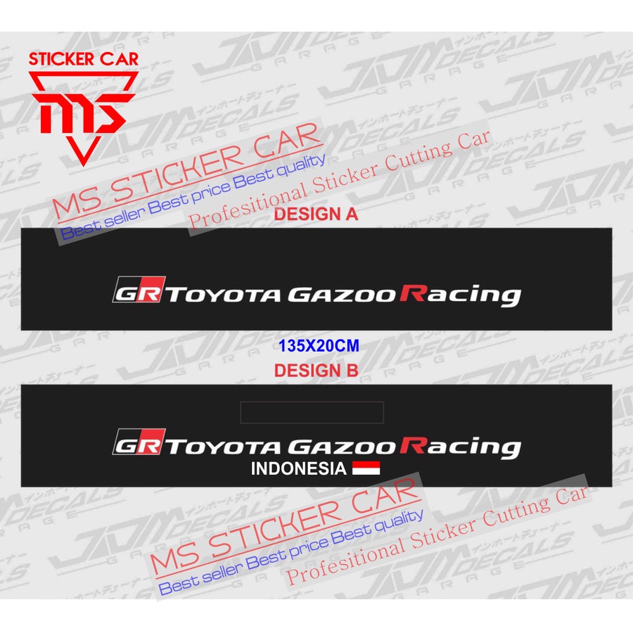 Gr gazoo racing indonesia sticker สติ๊กเกอร์ติดรถ toyota block หน้าต่างรถ