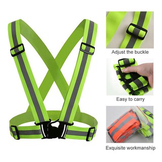 F01  Reflective Vest、เสื้อกั๊กสะท้อนแสงปรับยืดหยุ่นสายเสื้อกล้ามสำหรับวิ่งปั่นจักรยานจ๊อกกิ้ง