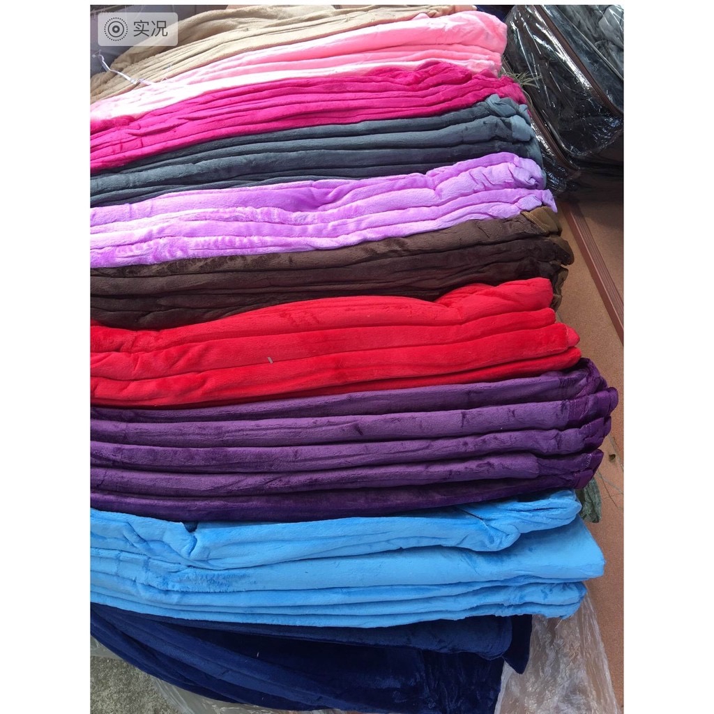 Sale ผ้าห่มนาโนสีพื้น 6 ฟุต(รุ่นหนาพิเศษ กุ้นขอบ) 30สีให้เลือกจ้าา