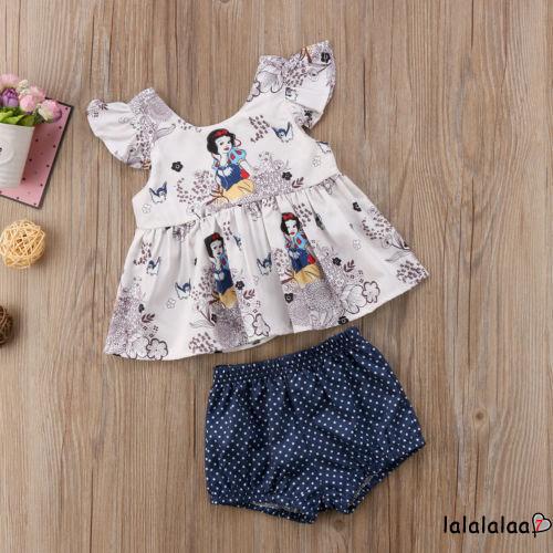 ★_★-Cute Girl Snow White Tops+Dot Briefs  Set