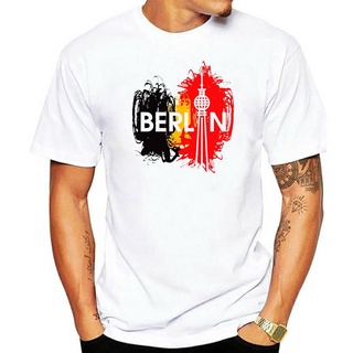 เสื้อยืดพิมพ์ลายแฟชั่น Berlin GERMANY - เสื้อยืด ผ้าฝ้าย สีเทา สไตล์เรโทร คลาสสิก