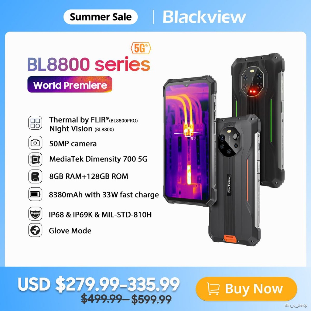 Blackview - Bl8800 Pro Rugged Thermal Imaging Camera Phone, World ...