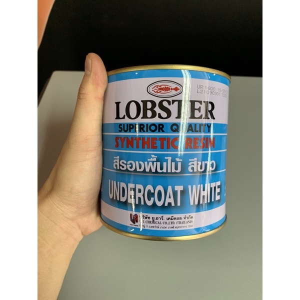 สีรองพื้นไม้กันเชื้อรา ล็อบสเตอร์ (ตรากุ้ง) สีขาว ขนาด 0.875 ลิตร หรือ 1/4 แกลลอน (LOBSTER Undercoat White No. 1600) - รูปที่ 2