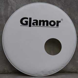 หนังเบสดรัม หนังกลอง Glamor Bassdrum 22" หนังสีขาวพร้อมเจาะรู หนังเบสดรัมด้านโชว์