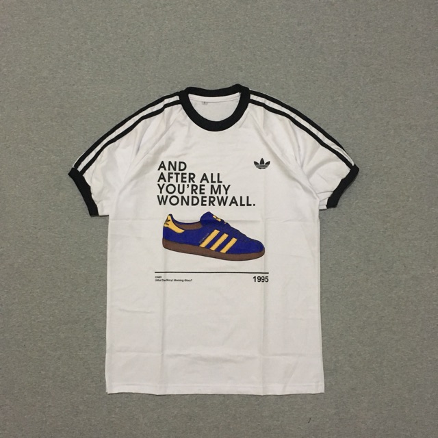 เสื้อยืด Oasis Wonderwall Not adidas - สีขาว