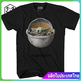 เสื้อยืดขายดีที่สุด ผู้ชายและผู้หญิง STAR WARS Baby Yoda The Mandalorian Mens Adult Graphic Tee T-Shirt sale รุ่นคู่