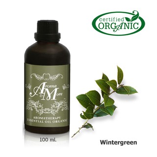 Aroma&amp;More  Wintergreen Organic essential Oil 100%/ น้ำมันหอมวินเทอร์กรีน 100% ออร์แกนิค Nepal 100ML