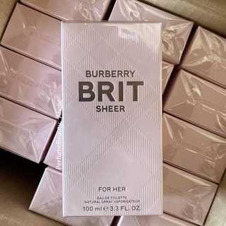 Burberry Brit Sheer 100ml. (EDT) กล่องซีล แพ็คเกจใหม่ 2021 แท้100% เช็คสต็อกก่อนสั่งนะคะ