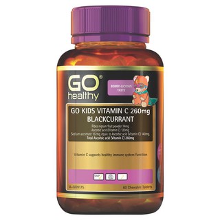 GO Healthy Kids Vitamin C 260mg Blackcurrant 60 Chewable Tablets