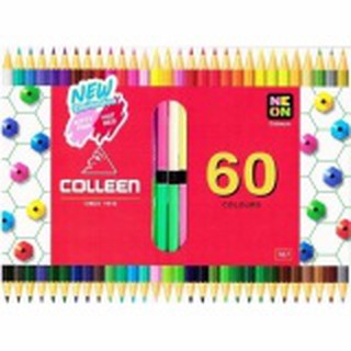 Colleen ดินสอสีไม้ 2 หัว 60 สี 30 ด้าม แท่งเหลี่ยม รุ่น 787
 ( 1 กล่อง)