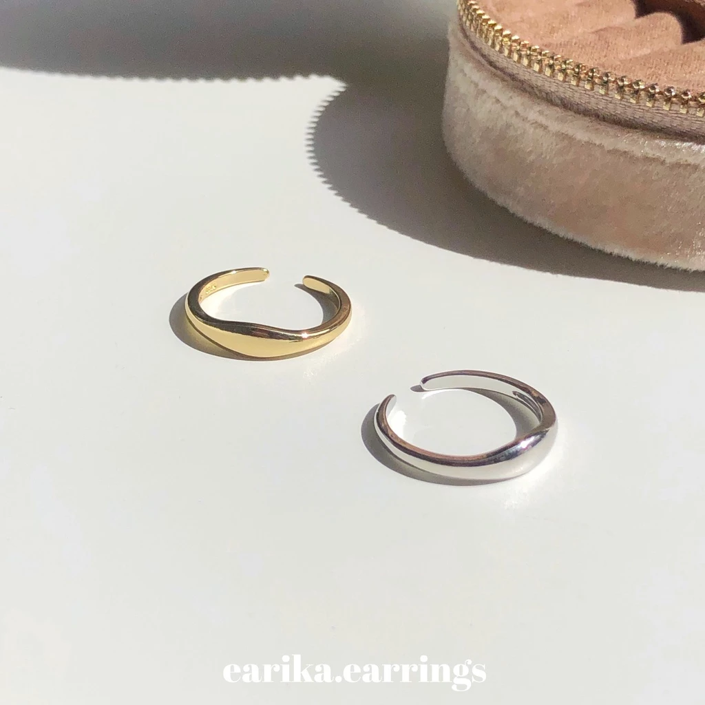 earika.earrings - simple ring (มีให้เลือกสองสี) แหวนชุบทองคำขาว/ทอง ฟรีไซส์ปรับขนาดได้