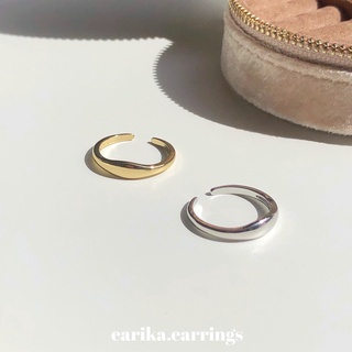 (กรอกโค้ด GG24P ลด 65.-) earika.earrings - simple ring (มีให้เลือกสองสี) แหวนเงินแท้ ฟรีไซส์ปรับขนาดได้