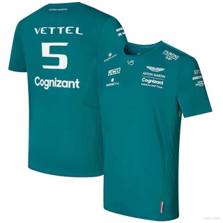 เสื้อยืดแขนสั้นลําลอง พิมพ์ลาย Aston Martin Cognizant F1 Sebastian Vettel พลัสไซซ์ สําหรับผู้ชาย และผู้หญิง HQ1 2022 QH1