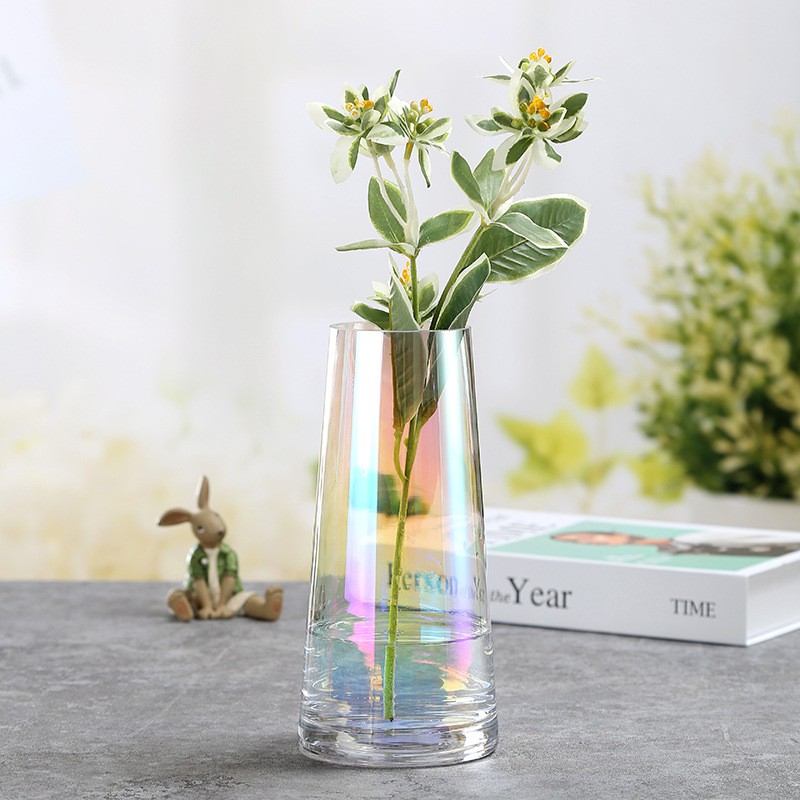 Glass vase flower arrangement beautiful home decor, glass flower vase for luxury decorative