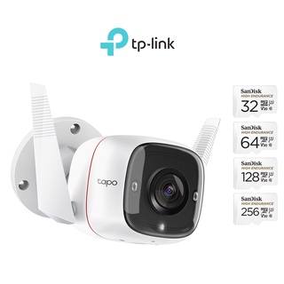 TPLink Tapo 320WS กล้อง 4 ล้านพิกเซล กล้องวงจรปิดไร้สาย TP-Link Outdoor Security Wi-Fi Camera IP Camera Outdoor Security Wi-Fi Camera 2K QHD มองเห็นและดูวิดีโอมีสีได้ตอนกลางคืน ประกัน 1ปี ( กล้องวงจรปิด WiFi พร้อม เมมโมรี่การ์ด  SanDisk Micro SDCARD )