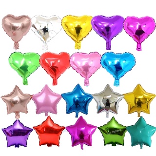 10inch 10Pcs Heart Star Foil Balloon Birthday Party Decoration Balloons