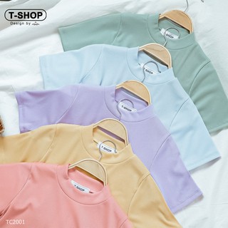 เสื้อครอปคอเต่าผ้าร่องเกรดเอ แบรนด์ T-shop