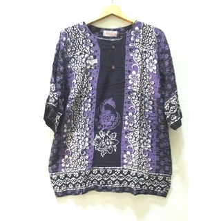 เสื้ออินโดนีเซียแท้ ผ้าบาติกคอกลมแขนสั้นไซส์ใหญ่พิเศษรอบอก46"-50"จัมโบ้(ญ/ช)ใส่ได้ใส่เย็นสบายสุดคุ้ม