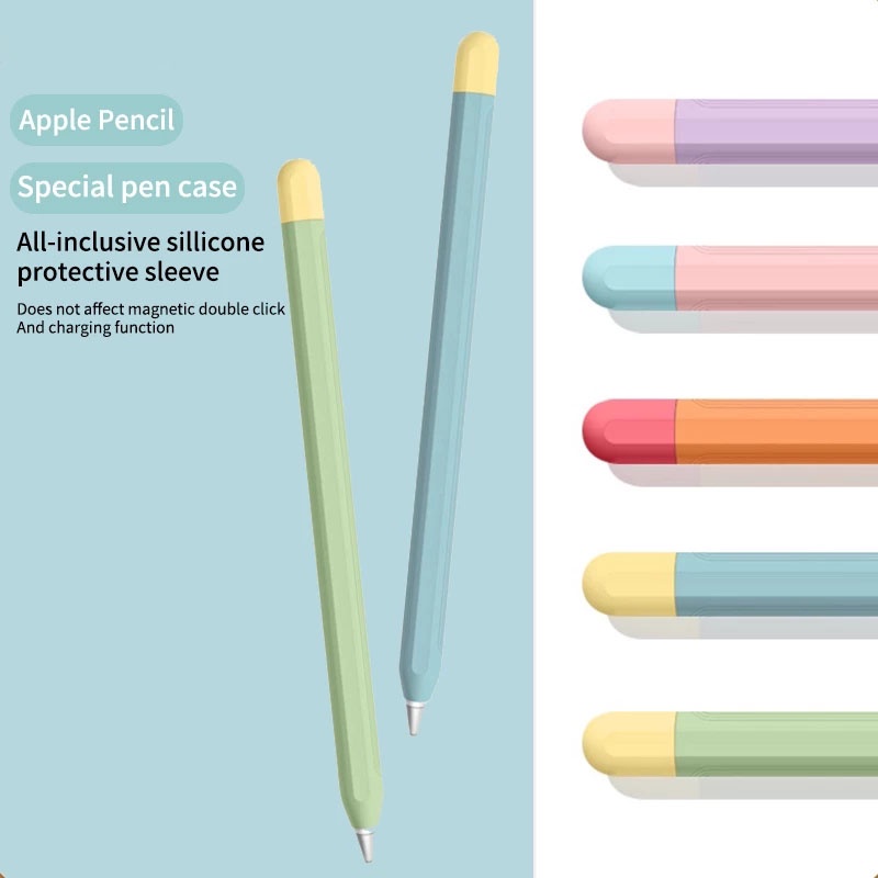 เคส Apple Pencil 1&amp;2 Case ปลอก ปากกา ซิลิโคน ปลอกปากกาซิลิโคน เคสปากกา Apple Pencil silicone sleeve 6สี
