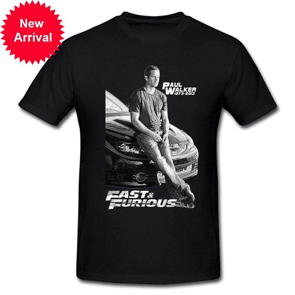 ใหม่เสื้อยืดผ้าฝ้าย 100% ลาย Paul Walker Racinger Fast Furious ของขวัญวันเกิด WOJ4