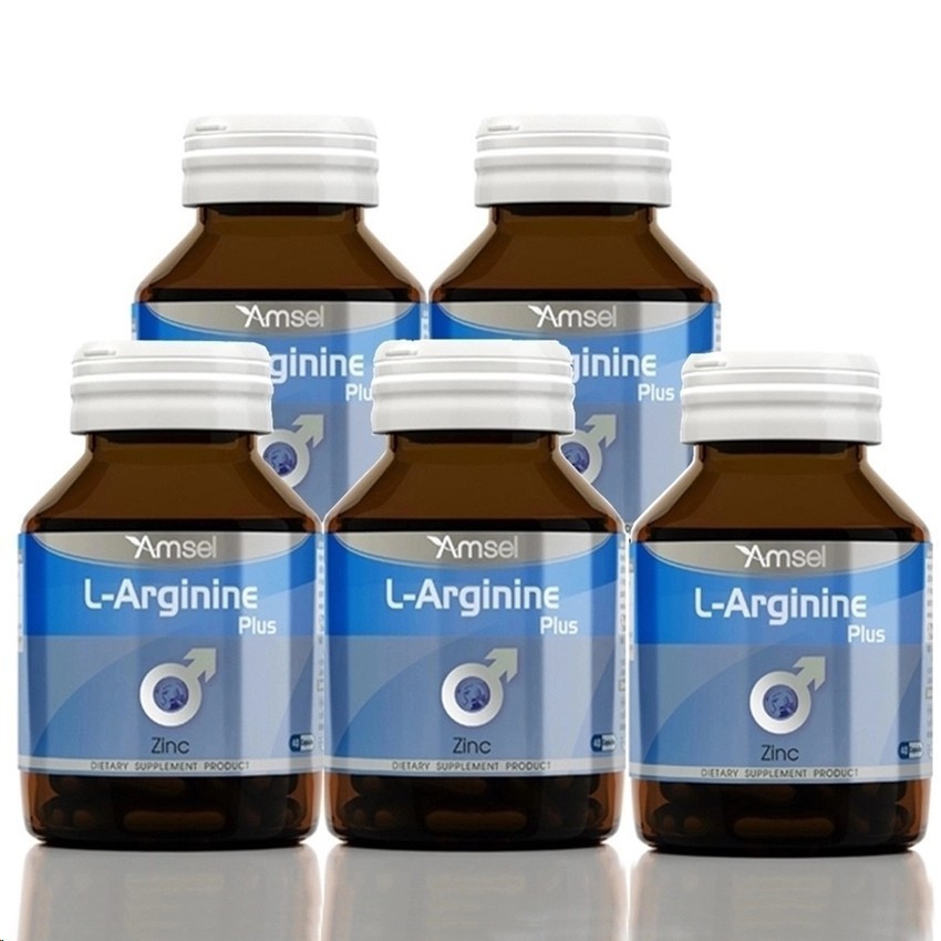 Amsel L-Arginine Plus Zinc (40 แคปซูล) 5 กระปุก