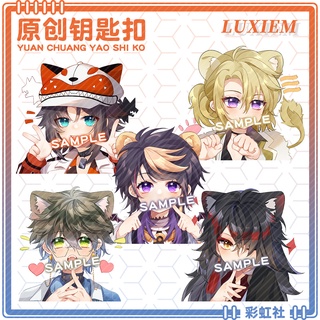 พวงกุญแจอะคริลิคใส ลายการ์ตูนอนิเมะ Nijisanji VXO SHU LUCA MYSTA สองด้าน เหมาะกับของขวัญ