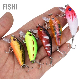 Fishi เหยื่อตกปลาประดิษฐ์ 5 ซม. 5 ชิ้น