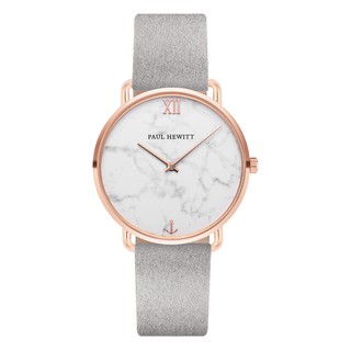 Paul Hewitt Watch Miss Ocean Line Marble IP Rose Gold Alcantara Grey