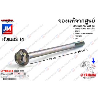 95D320609000 น็อตยึดฝาครอบท่ออากาศเข้าห้องซีวีที เเท้ศูนย์ YAMAHA GRAND FILANO,GT125,GRAND FILANO/HYBRID,FINO125I, QBIX