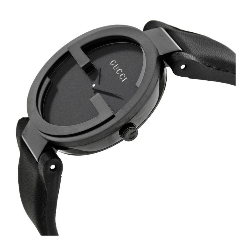 gucci interlocking watch black