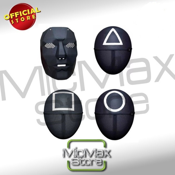 หน้ากากเกมปลาหมึก SquidGame Mask Guard Soldier Front Man Netflix คุณภาพสูง