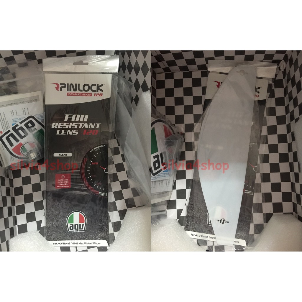 PINLOCK และ TEAR-OFFแท้ ของใหม่ สำหรับชิว Race 3 Visor for AGV PISTA GP-R CORSA-R PISTA GP-RR