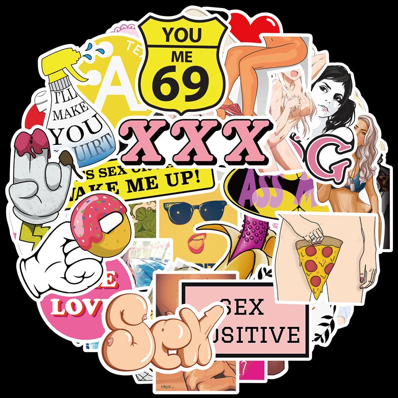 พร้อมส่ง Sex girl vintage Love Sticker WAIFU USA SEXY japan ความงามเซ็กซี่ สติกเกอร์กันน้ำรูปแบบที่แตกต่างกัน, 96 ชิ้น