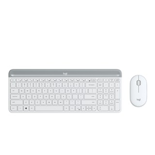 LOGITECH MK470 SLIM WIRELESS KEYBOARD AND MOUSE COMBO (WHITE) (EN/TH) KEYBOARD &amp; MOUSE(คีย์บอร์ดและเมาส์ไร้สาย)