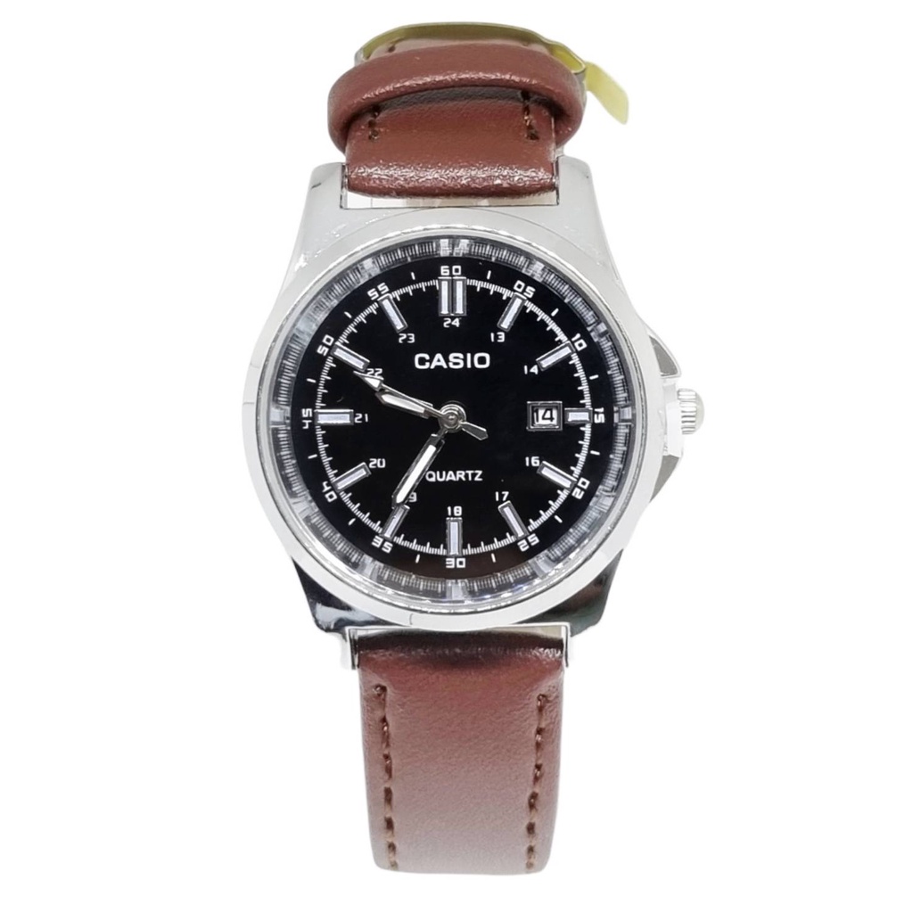 (พร้อมกล่อง) นาฬิกาข้อมือcasio สายหนัง สีน้ำตาลดำ วันที่ นาฬิกากันน้ำ นาฬิกาผู้ชาย นาฬิกาผู้หญฺิง ควอตซ์ชายหญิง RC631 - รูปที่ 5