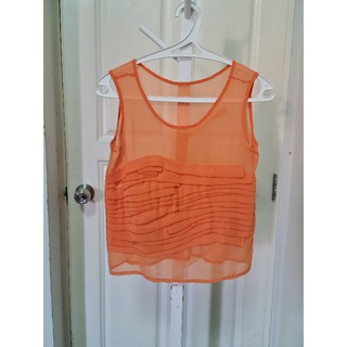 Orange Sleeveless Shirt