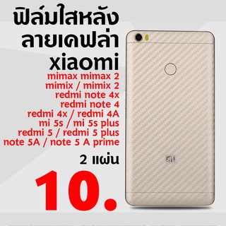 ฟิล์มใสกันรอยด้านหลัง xiaomi redmi note 4x / redmi 4x / mimax 1/2 mimix2