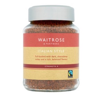 Waitrose Italian Style Freeze Dried Coffee 100g.เวทโทรสกาแฟฟรีซดรายสไตล์อิตาเลียน 100กรัม อาหารเครื่องดื่ม กาแฟ