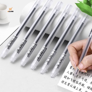 Transparent Simple Frosted Unisex Pen/ 0.5mm Large Capacity Black Office Roller Pens/ Portable Ins Japanese Pull Cap Type Gel Pen