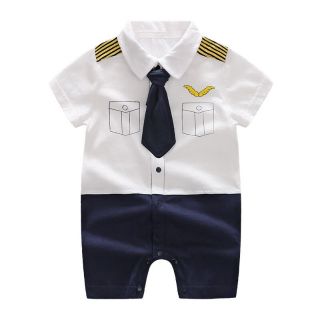 🇹🇭 พร้อมส่งที่ไทยจ้า 🇹🇭 ชุดบอดี้สูทนักบิน Pilot Baby Romper สำหรับเด็กแรกเกิดถึงขวบครึ่ง