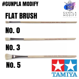 ราคาTAMIYA พู่กันทาสีชนิดแบน Flat Brush No. 0, 3, 5